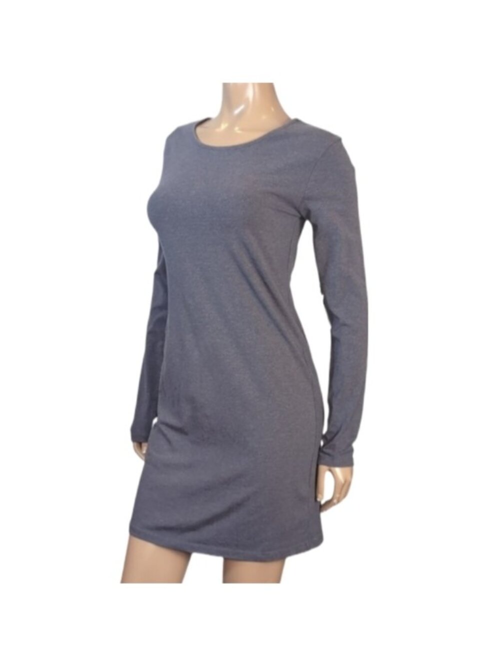 Ardene Long Sleeve Dress Short Mini Bodycon Heather Grey Womens Large